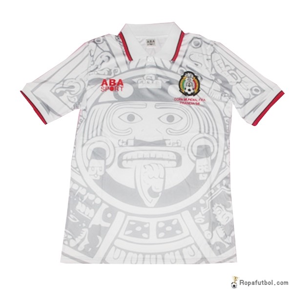 Camiseta Mexico ABA Sport Replica Segunda Ropa Retro 1998 Gris